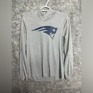 New England Patriots Kids Hoodie Shirt Extra Large Long Sleeves Gray 16 18